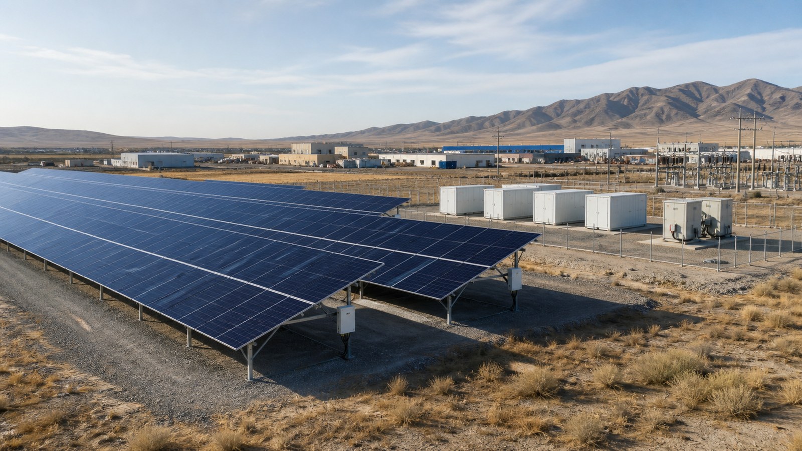 Bir sanayi bölgesi için depolamalı güneş enerji santrali