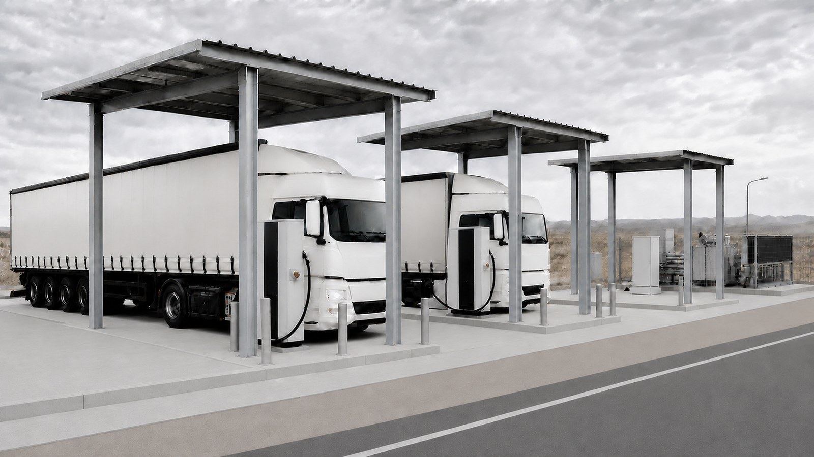 Ana ulaştırma koridorlarında elektrikli yük araçları için şarj merkezleri