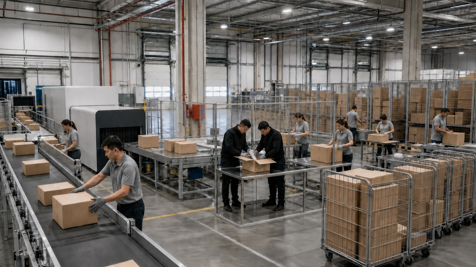 Sınır ötesi e-ticaret için gümrük işleme ve sipariş karşılama merkezi