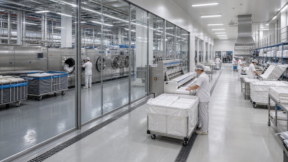 Merkezi endüstriyel çamaşırhane ve tekstil işleme hizmeti